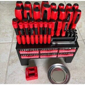 New Tools for Men | 102-Piece Magnetic Screwdriver Set with Plastic Racking